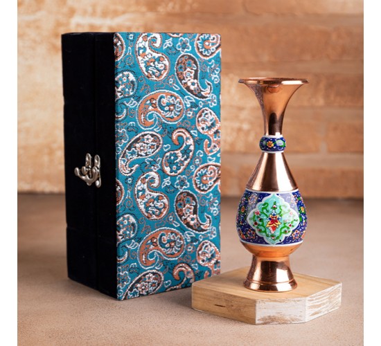 گلدان مس و پرداز 16