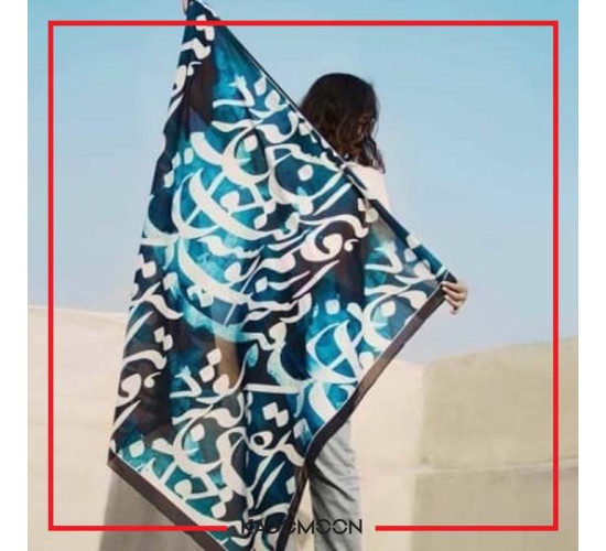 روسری نخی طرح شعر